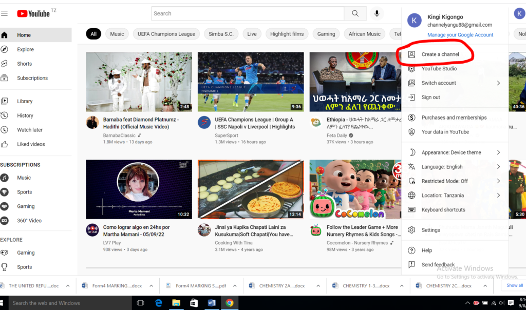 Jinsi ya kuanzisha Youtube channel na kutengeneza kipato. 